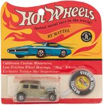 HOT WHEELS REDLINE CLASSIC '32 FORD VICKY ON CARD - OLIVE.