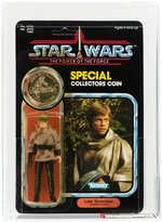 STAR WARS: THE POWER OF THE FORCE - LUKE SKYWALKER (BATTLE PONCHO) 92 BACK AFA 85 Y-NM+.