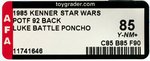 STAR WARS: THE POWER OF THE FORCE - LUKE SKYWALKER (BATTLE PONCHO) 92 BACK AFA 85 Y-NM+.