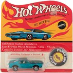 HOT WHEELS REDLINE CUSTOM AMX ON CARD - AQUA.