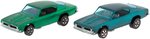 HOT WHEELS REDLINE CUSTOM BARRACUDA LOOSE VEHICLE PAIR.