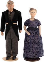 FRANKLIN & ELEANOR ROOSEVELT HIGHLY DETAILED CERAMIC DOLLS BY KIM CRAFT.