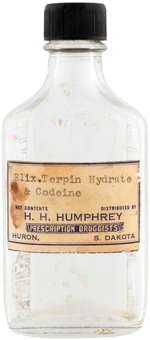 HUMPHREY EARLY FAMILY PHARMACY SOUTH DAKOTA PERSECRIPTION BOTTLE.