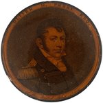 ADM. PERRY WAR OF 1812 BATTLE OF LAKE ERIE TWO SIDED SNUFF BOX.