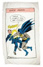 "BATMAN" AND "ROBIN" BEACH TOWEL PAIR.