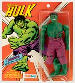 PALITOY INCREDIBLE HULK MEGO ACTION FIGURE ON CARD.