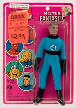 MR. FANTASTIC MEGO ACTION FIGURE ON PIN-PIN TOYS CARD.