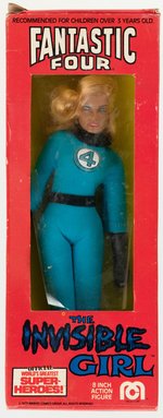 INVISIBLE GIRL MEGO ACTION FIGURE IN BOX.