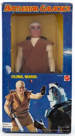 BATTLESTAR GALACTICA LARGE SCALE COLONIAL WARRIOR FIGURE IN BOX.