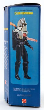 BATTLESTAR GALACTICA LARGE SCALE COLONIAL WARRIOR FIGURE IN BOX.