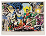 "GUARDIANS OF GOTHAM CITY" BATMAN AND ROBIN SIGNED LITHOGRAPH.