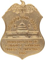 JOHNSON & HUMPHREY 1964 INAUGURAL OFFICIAL METRO D.C. POLICE BADGE.