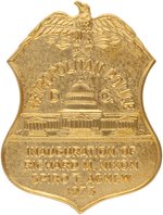 NIXON & AGNEW 1973 INAUGURAL OFFICIAL METRO D.C. POLICE BADGE.