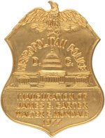 CARTER & MONDALE 1977 INAUGURAL OFFICIAL METRO D.C. POLICE BADGE.