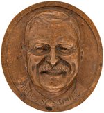 ROOSEVELT "TEDDY'S SMILE" HIGH RELIEF PORTRAIT WALL PLAQUE.