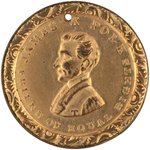 POLK & DALLAS "FRIEND OF EQUAL RIGHTS" 1844 BACK-TO-BACK BRASS SHELL JUGATE BADGE.