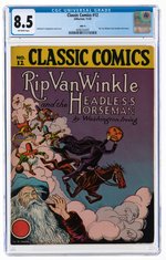 CLASSIC COMICS #12 NOVEMBER 1943 CGC 8.5 VF+ (RIP VAN WINKLE & HEADLESS HORSEMAN).