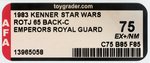 STAR WARS: RETURN OF THE JEDI - EMPEROR'S ROYAL GUARD 65 BACK-C AFA 75 EX+/NM (CLEAR BLISTER).