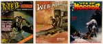 WEB OF HORROR BRONZE AGE LOT OF THREE MAGAZINE ISSUES.