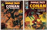 SAVAGE TALES SAVAGE SWORD OF CONAN RUN OF FIVE EARLY MAGAZINE ISSUES.