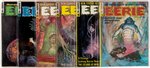 EERIE LOT OF EIGHT EARLY MAGAZINE ISSUES.