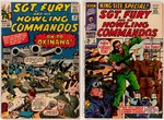 SGT. FURY SILVER AGE LOT OF 18 COMIC ISSUES.