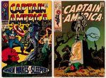 CAPTAIN AMERICA SILVER AGE LOT OF 10 COMIC ISSUES.