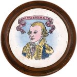 "GEN WASHINGTON" OVERSIZED BATTERSEA ENAMEL CURTAIN TIE-BACK.