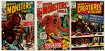 MARVEL MONSTER BRONZE AGE LOT OF FIVE COMIC ISSUES.