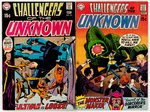 CHALLENGERS OF THE UNKNOWN BRONZE AGE LOT OF FIVE COMIC ISSUES.