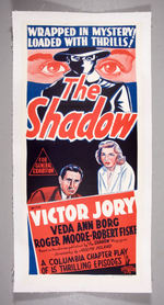 "THE SHADOW" LINEN-MOUNTED SERIAL INSERT POSTER.