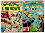 CHALLENGERS OF THE UNKNOWN SILVER AGE LOT OF SEVEN COMIC ISSUES.