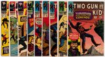 MARVEL WESTERNS SILVER AGE LOT OF 19 KID COLT, TWO-GUN KID AND RAWHIDE COMIC ISSUES.