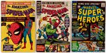 AMAZING SPIDER-MAN ANNUALS AND MARVEL SUPER-HEROES SILVER AGE LOT OF THREE COMIC ISSUES.