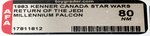 STAR WARS: RETURN OF THE JEDI - MILLENNIUM FALCON AFA 80 NM (KENNER CANADA).