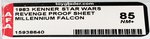 STAR WARS: REVENGE OF THE JEDI - MILLENNIUM FALCON PROOF SHEET AFA 85 NM+.