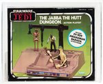 STAR WARS: RETURN OF THE JEDI - THE JABBA THE HUTT DUNGEON ACTION PLAYSET AFA 80 NM (EV-9D9/AMANAMAN/BARADA).