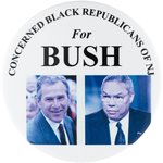 "CONCERNED BLACK REPUBLICANS FOR BUSH" COLIN POWELL 2004 BUTTON.