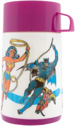 DC COMICS "SUPER FRIENDS" UNUSED METAL LUNCHBOX WITH THERMOS.