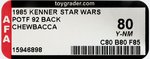 STAR WARS: THE POWER OF THE FORCE - CHEWBACCA 92 BACK AFA 80 Y-NM.