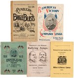 McKINLEY COLLECTION OF FIVE CAMPAIGN SONGSTERS INCLDUING 1896 & 1900.