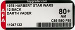 HARBERT GUERRE STELLARI/STAR WARS - LORD DARTH FENER (DARTH VADER) 12 BACK AFA 80+ NM.