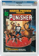 MARVEL PREVIEW #2 1975 CGC 9.4 NM (PUNISHER ORIGIN).