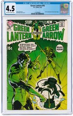 GREEN LANTERN #76 APRIL 1970 CGC 4.5 VG+ (GREEN LANTERN/GREEN ARROW STORIES BEGIN).