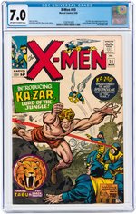 X-MEN #10 MARCH 1965 CGC 7.0 FINE/VF (FIRST SILVER AGE KA-ZAR).