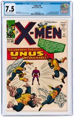 X-MEN #8 NOVEMBER 1964 CGC 7.5 VF-. (FIRST UNUS THE UNTOUCHABLE).