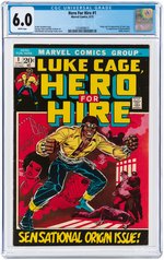 HERO FOR HIRE #1 JUNE 1972 CGC 6.0 FINE (FIRST LUKE CAGE & DIAMONDBACK).