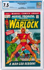 MARVEL PREMIERE #1 APRIL 1972 CGC 7.5 VF- (FIRST HIM AS ADAM WARLOCK).