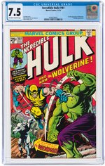 INCREDIBLE HULK #181 NOVEMBER 1974 CGC 7.5 VF- (FIRST WOLVERINE).