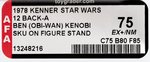 STAR WARS - BEN (OBI-WAN) KENOBI 12 BACK-A AFA 75 EX+/NM (SKU ON FOOTER).